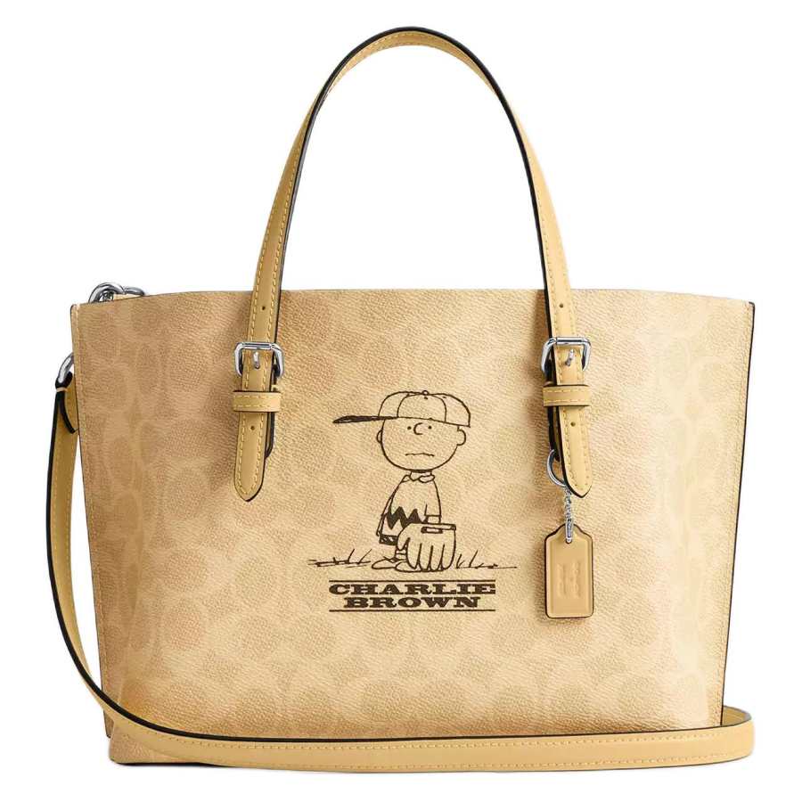 COACH X PEANUTS Collaboration Coated Canvas Tote Bag, Shopping Bag, Shoulder Bag, Handbag Medium Women's