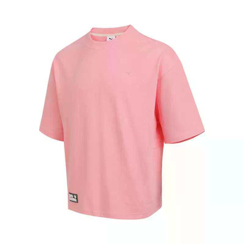 PUMA T Shirts Unisex Pink Crew Neck