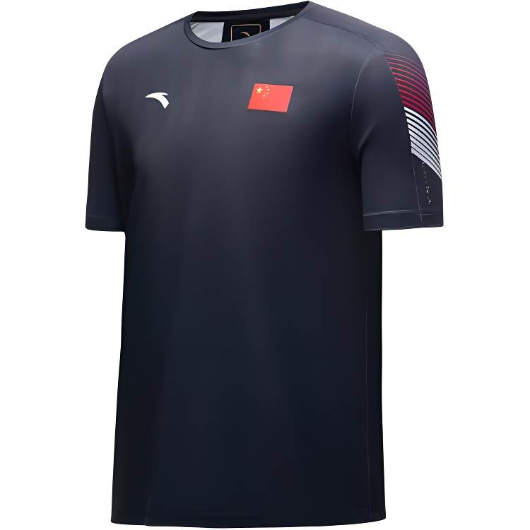 ANTA T Shirts Unisex Midnight Blue Crew Neck Thin Straight Fit