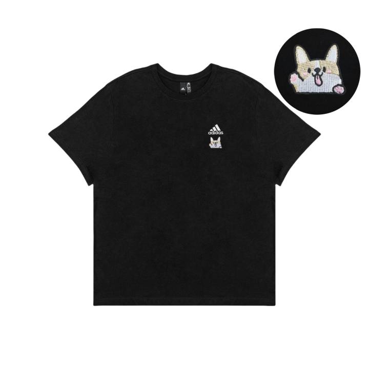 Adidas Adidas T Shirts Unisex Black Crew Neck Moderate Straight Fit