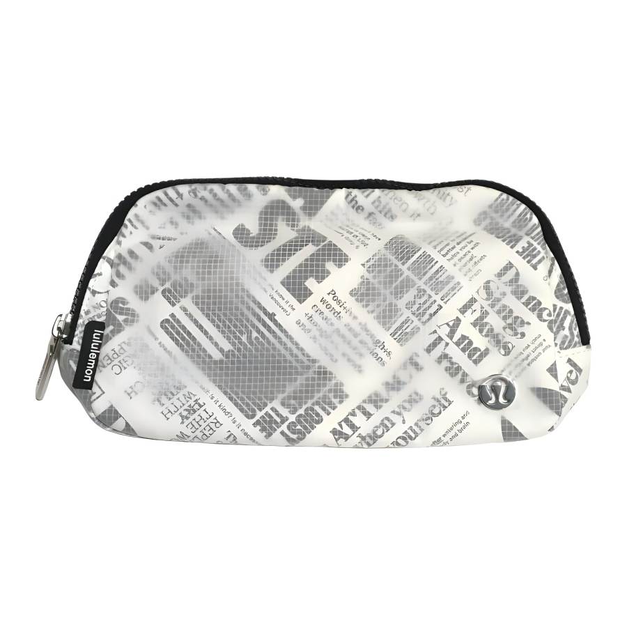 Lululemon Everywhere Nylon Sling Bag, Fanny Pack Unisex White & Black