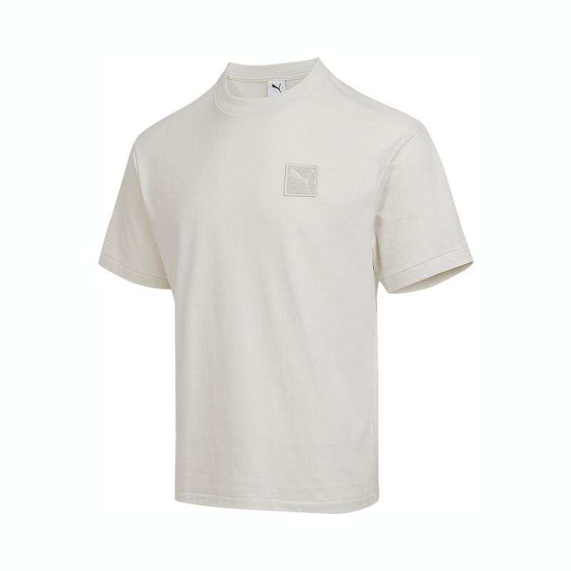PUMA ESS T Shirts Men's White Crew Neck
