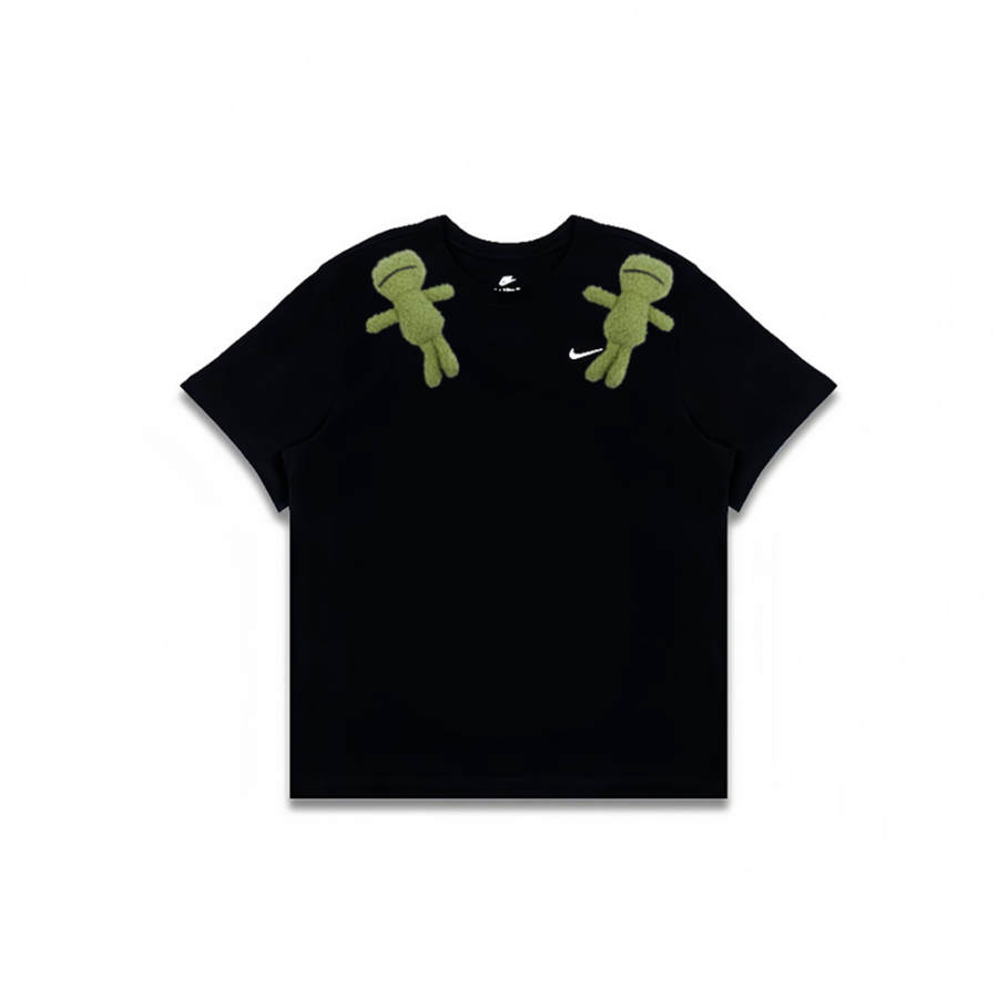Nike Nike T Shirts Men's Black Crew Neck Moderate Straight Fit