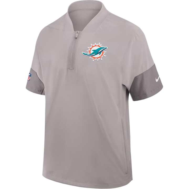 Nike Nike Miami Dolphins Sideline Coach Men's Nike Nfl 1/2-Zip Short-Sleeve Jacket