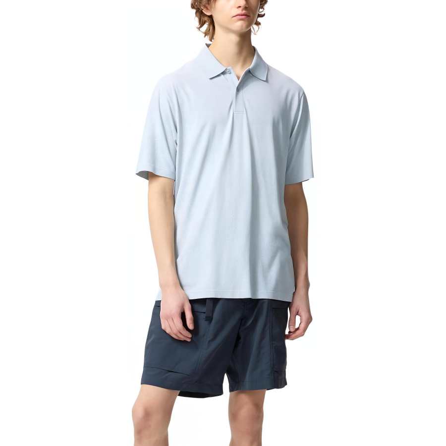 UNIQLO Polo Shirts Unisex Gray Polo Collar