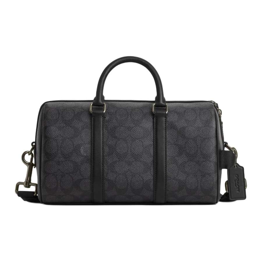 COACH Venturer Artificial Leather With Cow Leather Shoulder Bag, Crossbody Bag, Handbag Large Men's Charcoal Black
