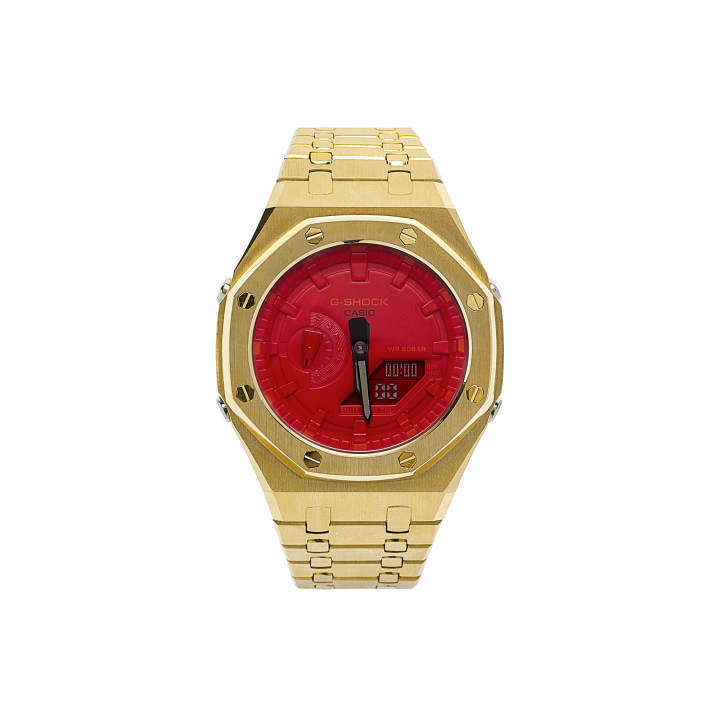 CASIO CASIO Men Liquid Crystal/Analog Dual Display Series Red Watch