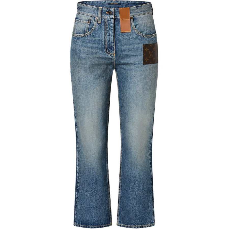 LOUIS VUITTON Lv Monogram Patch Jeans