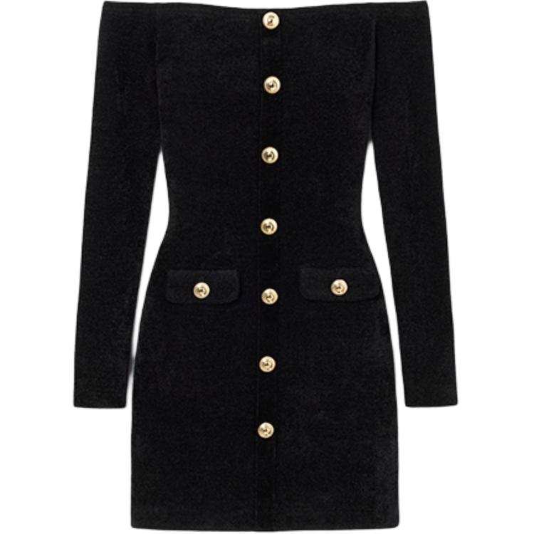 Self-portrait chenille knit mini dress