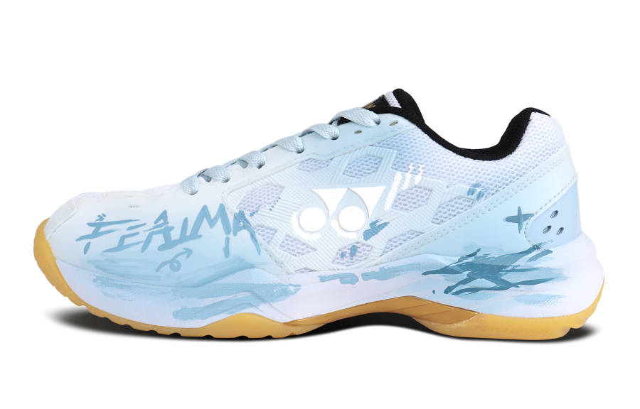 YONEX Power Cushion Abrasion Resistant Breathable Low top Badminton Shoes Unisex Light Blue