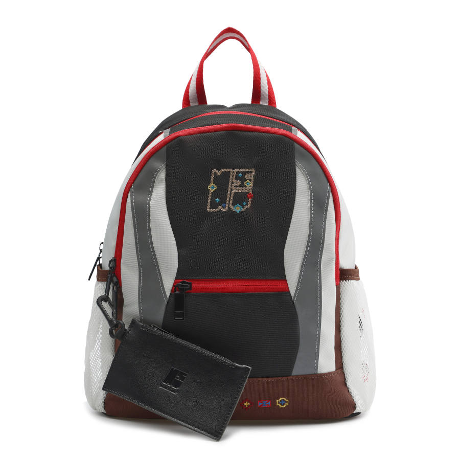 NSTNEW START NSTNEW START Polyester Backpack Small Unisex Black Red