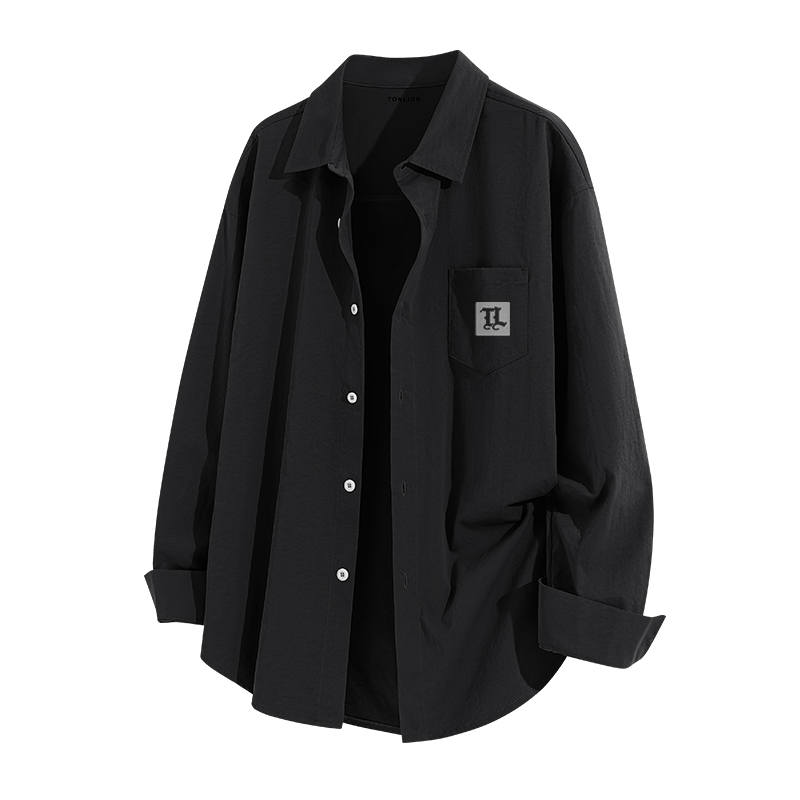 Tonlion Shirts Unisex Lapel Thin Other