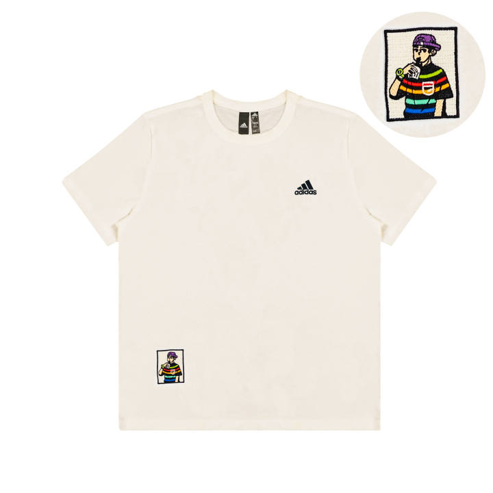 Adidas Adidas Casual Versatile Crew Neck Short Sleeved T Shirts Unisex White