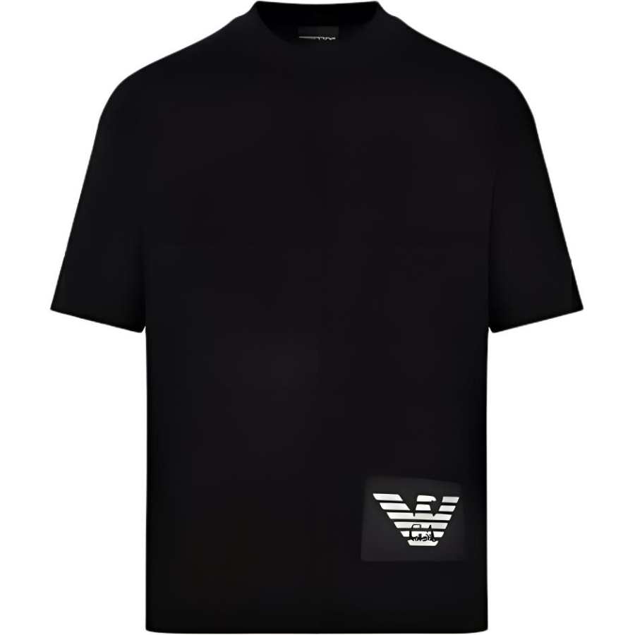 EMPORIO ARMANI T Shirts Men's Black Crew Neck Moderate