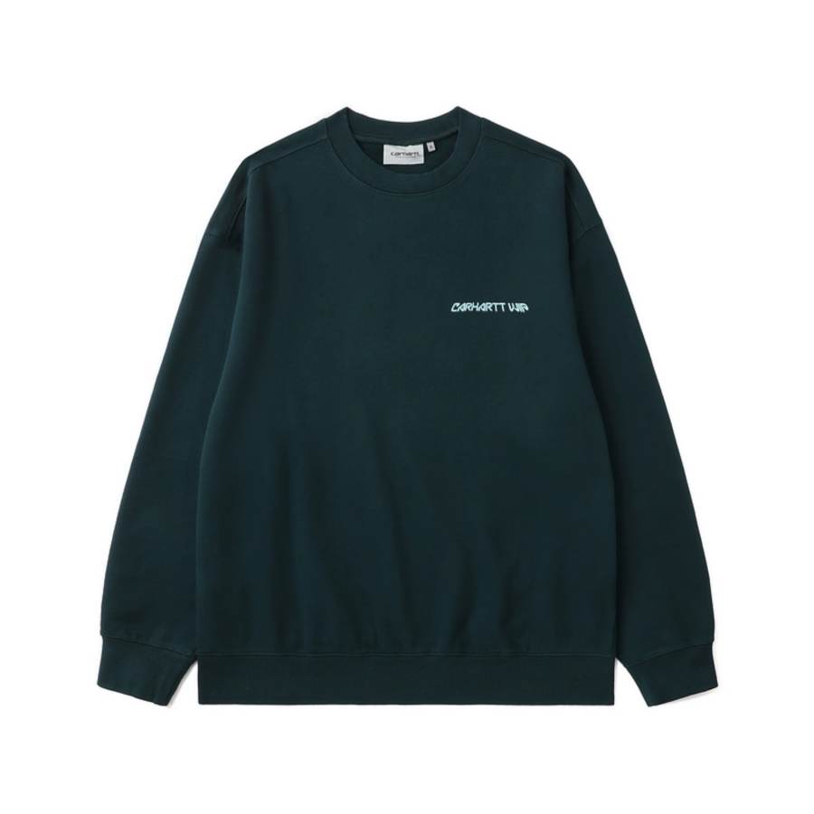 Carhartt WIP Sweatshirts Men's Green Crew Neck Moderate