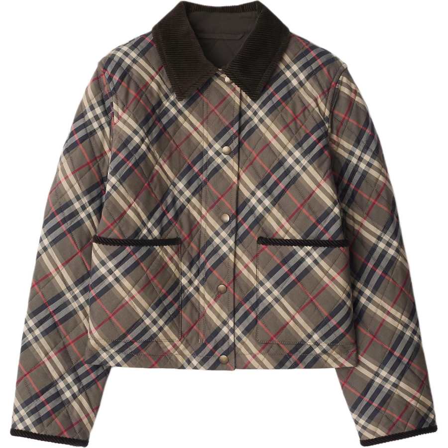 Burberry Burberry Checked Quilted Press-Stud Jacket