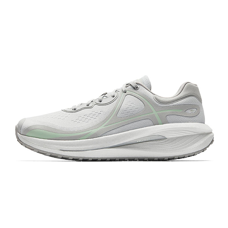 ANTA Champion Honor 2 Running Shoes Men's Low Top Grass White Gray, Cumulus Gray