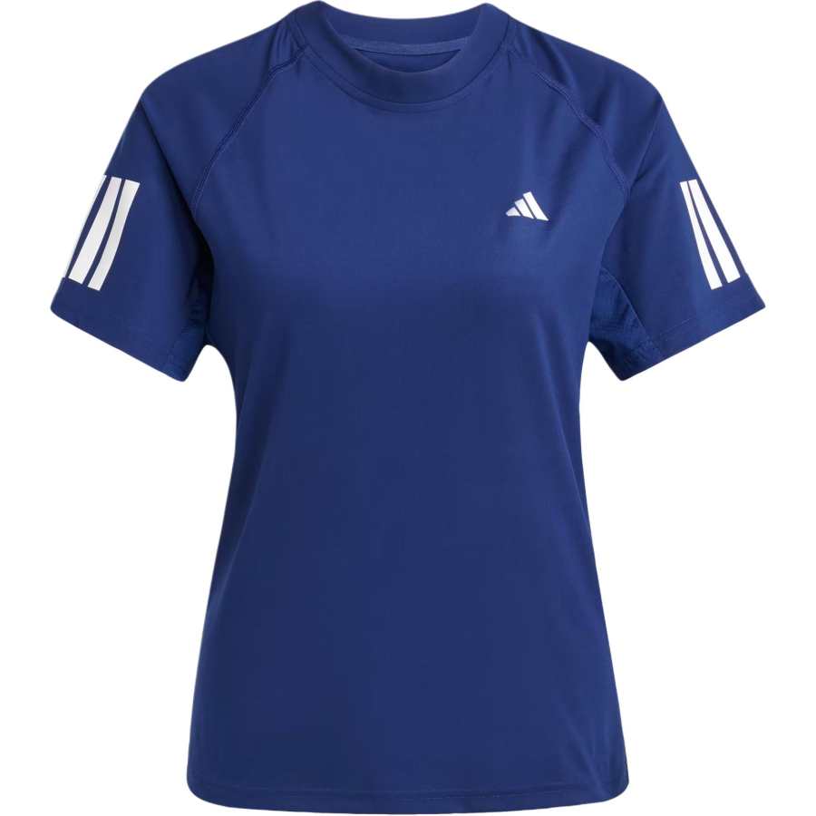 Adidas Adidas Women's Club 3 Stripes Climacool T Shirt Dark Blue