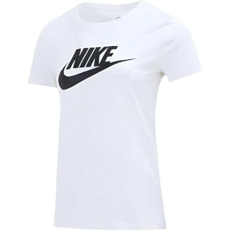 Nike Nike Sportswear Essentials T Shirts Women's White Crew Neck Moderate Straight Fit
