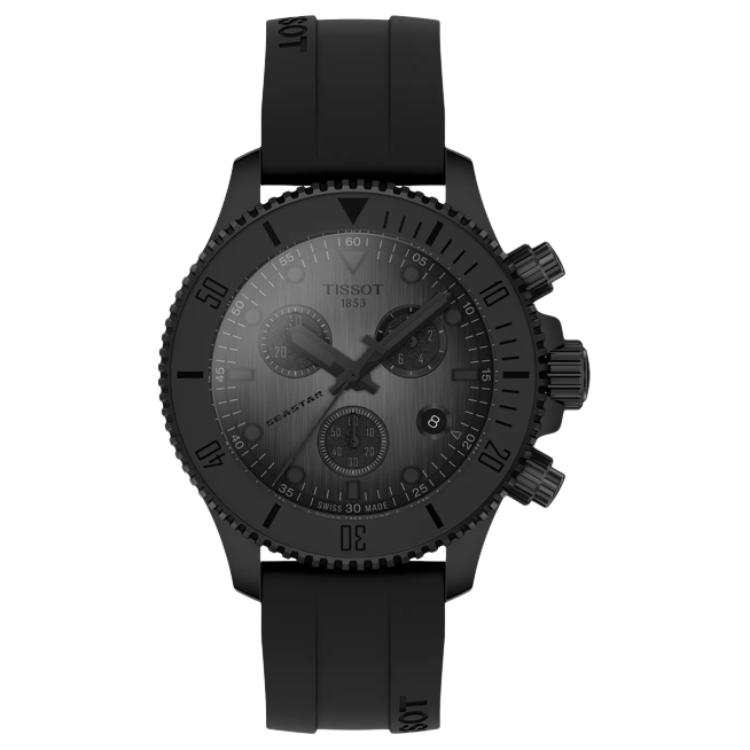 TISSOT Starfish Collection Quartz Movement 300m Waterproof Unisex Watch 38mm Black Dial Stainless Steel Case