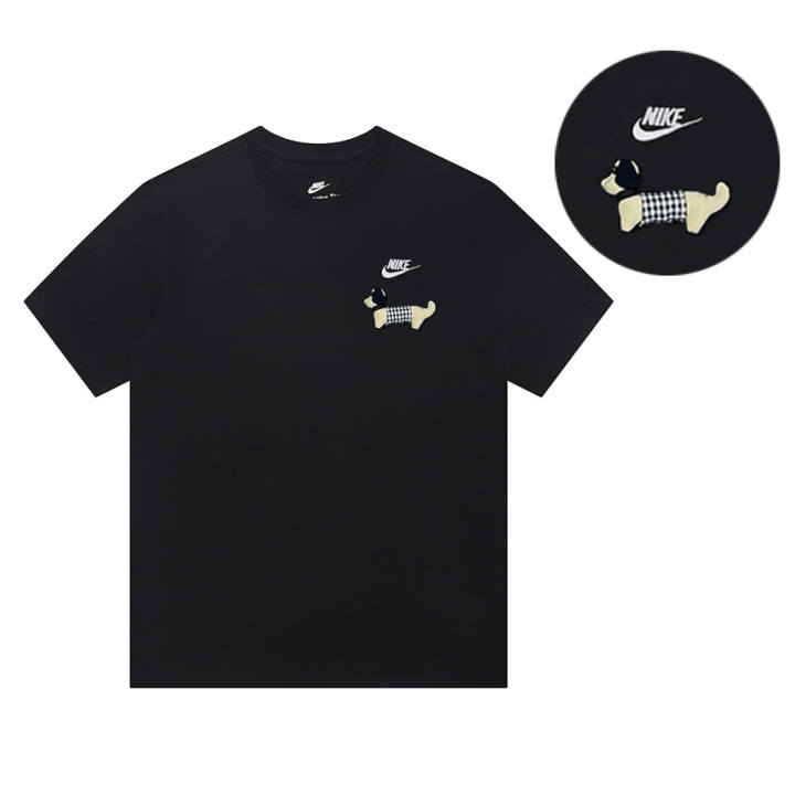 Nike Nike T Shirts Unisex Black Crew Neck Straight Fit