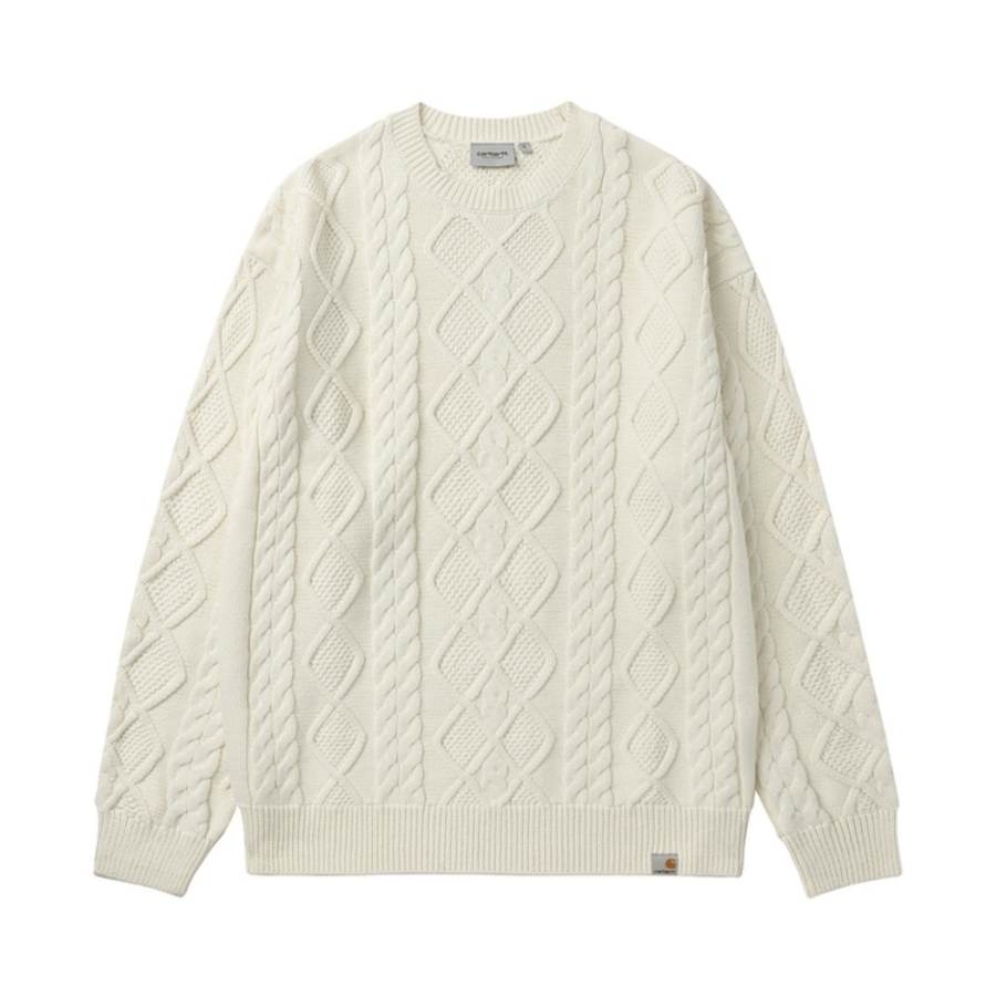 Carhartt WIP Sweatshirts Men's Beige Yellow Crew Neck Moderate