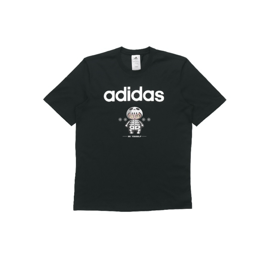 Adidas Adidas T Shirts Unisex Black Crew Neck Moderate Straight Fit