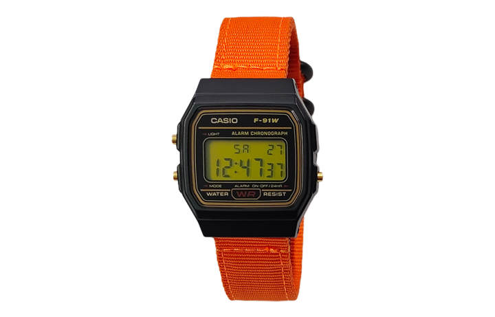 CASIO CASIO Custom Collection Quartz Movement Nylon Strap Watch Men's Watches Black Dial