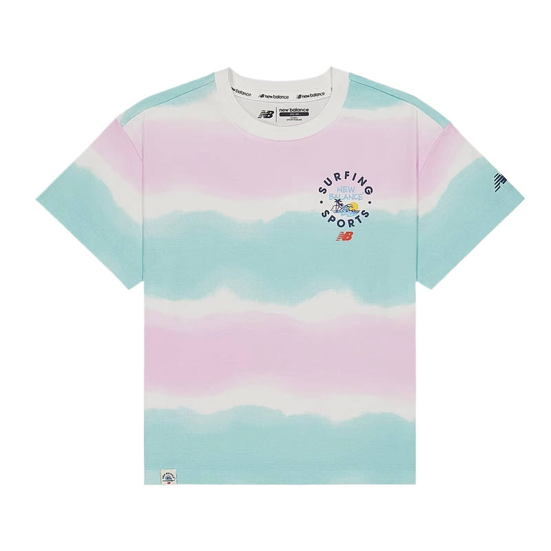 New Balance New Balance T Shirt SS25 Pink Green Contrast Children Aged 3 7 Years Old
