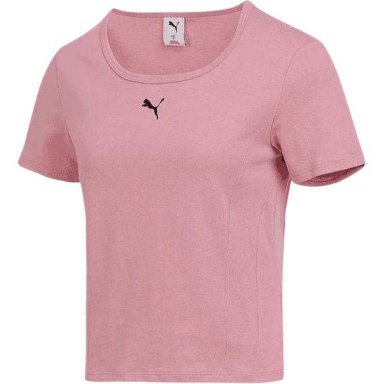 PUMA T Shirts Women's Pink Crew Neck Other