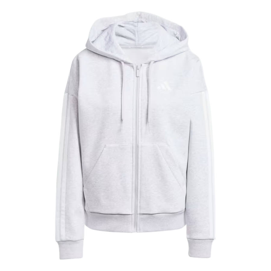 Adidas Adidas Free Shipping With AdiClub Essentials 3 Stripes Full Zip Fleece Hoodie
