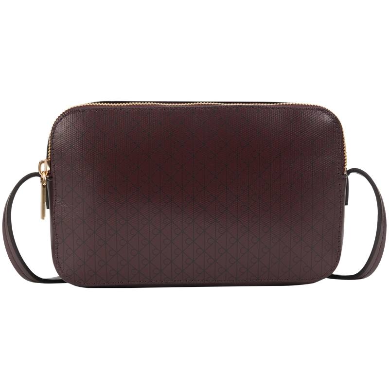 CALVIN KLEIN Blended Material Shoulder Bag Small Women's Cocoa Brown
