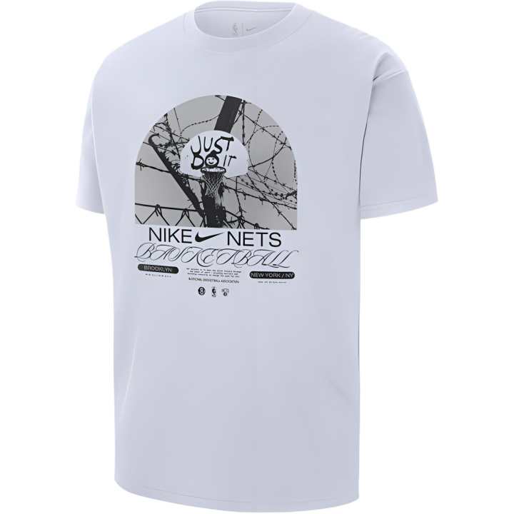 Nike Nike T Shirts Men's White Crew Neck Moderate Straight Fit