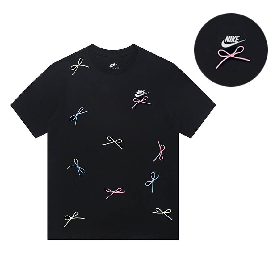 Nike Nike T Shirts Unisex Black Crew Neck Straight Fit