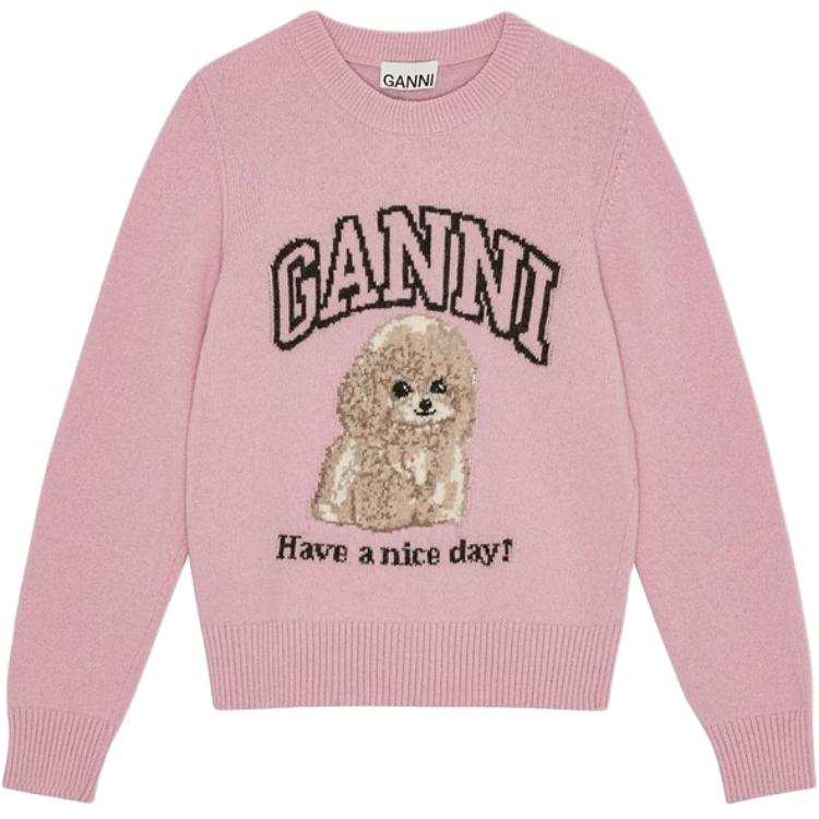 Ganni Poodle Crewneck Jumper