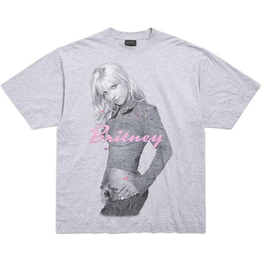 Balenciaga SS26 T Shirt Regular Fit Men's Gray
