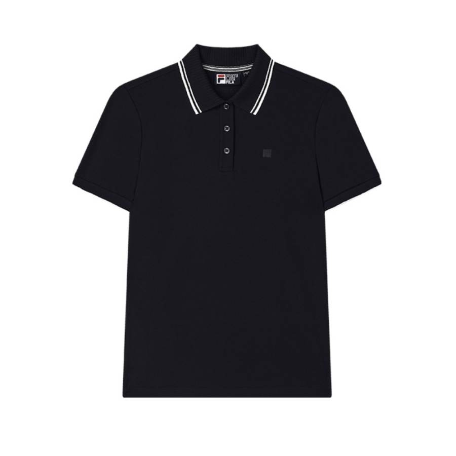 FILA WHITE Polo Shirts Women's Legend Blue NV Moderate