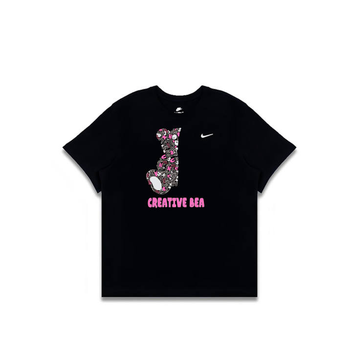 Nike Nike Sportswear T Shirts Men's Black Crew Neck Moderate Straight Fit