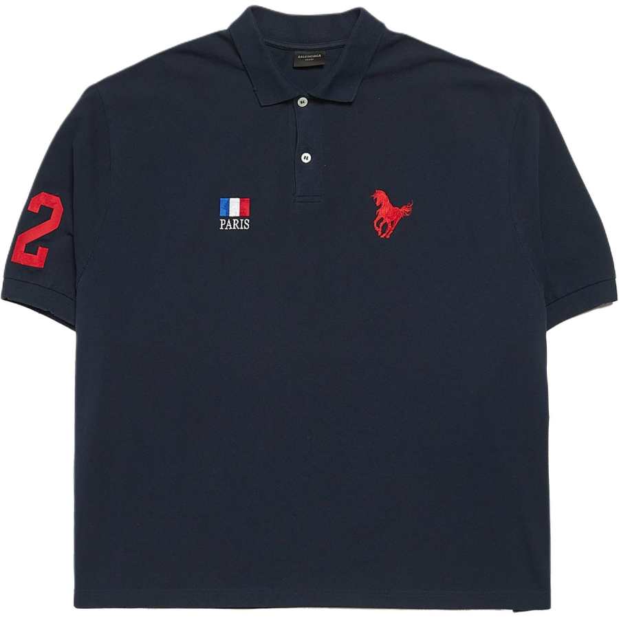 Balenciaga SS24 Polo Shirt Regular Fit Men's Black