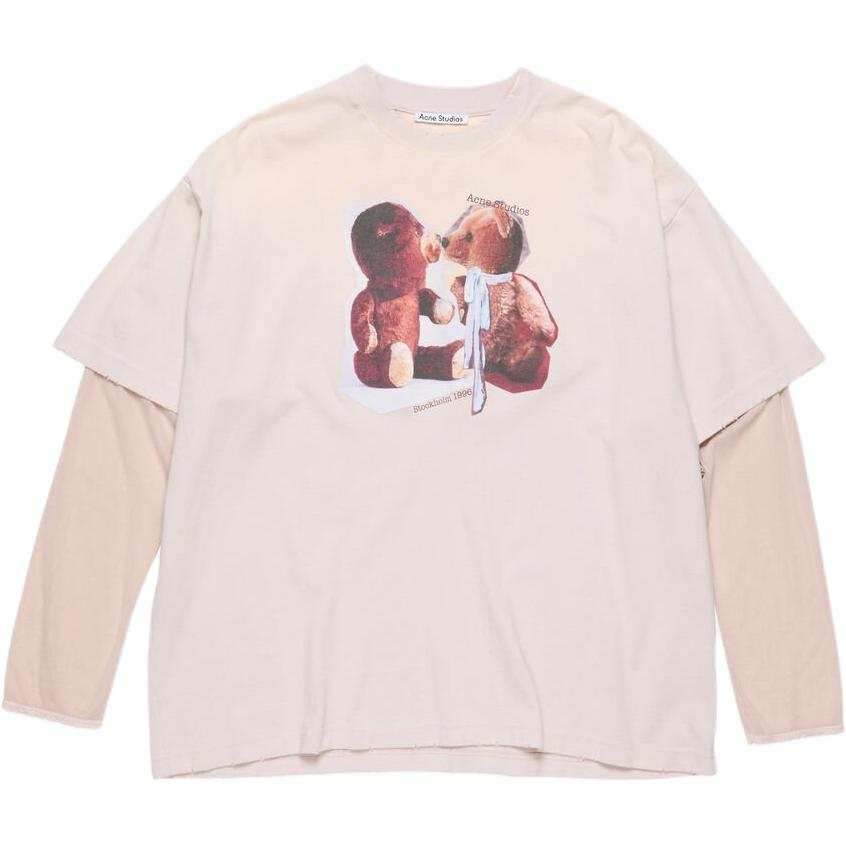 Acne Studios Acne Studios Teddy Bear Printed Crewneck T Shirt