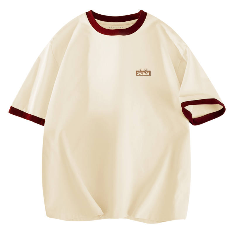 Tonlion T Shirts Unisex Crew Neck Thin Straight Fit