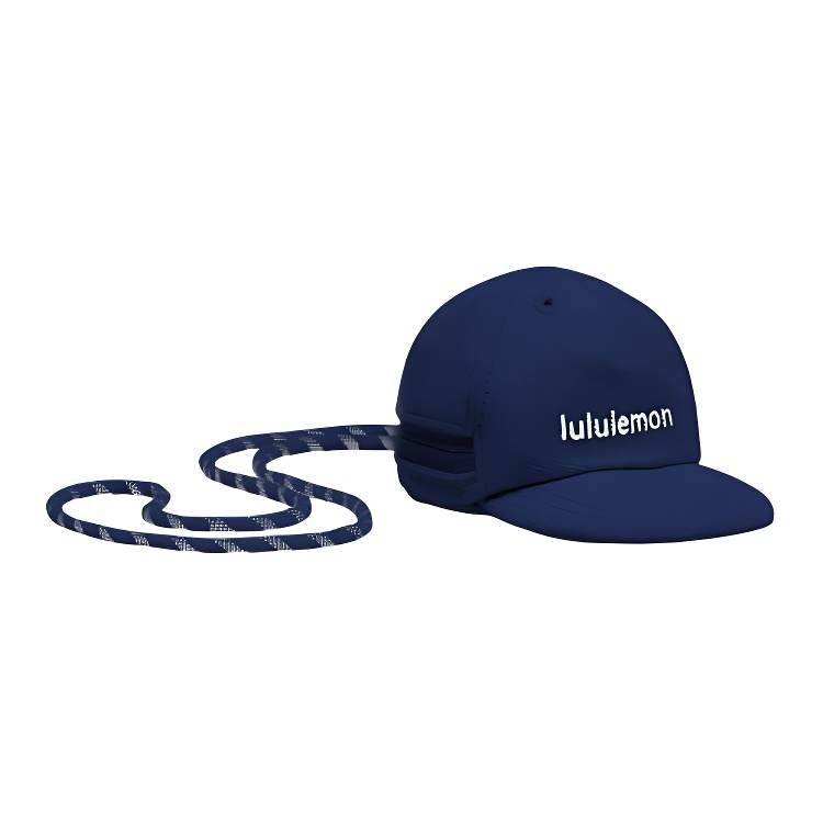 Lululemon Ball Cap Nano Cotton Shoulder Bag Unisex Marine Blue & Pink Blue