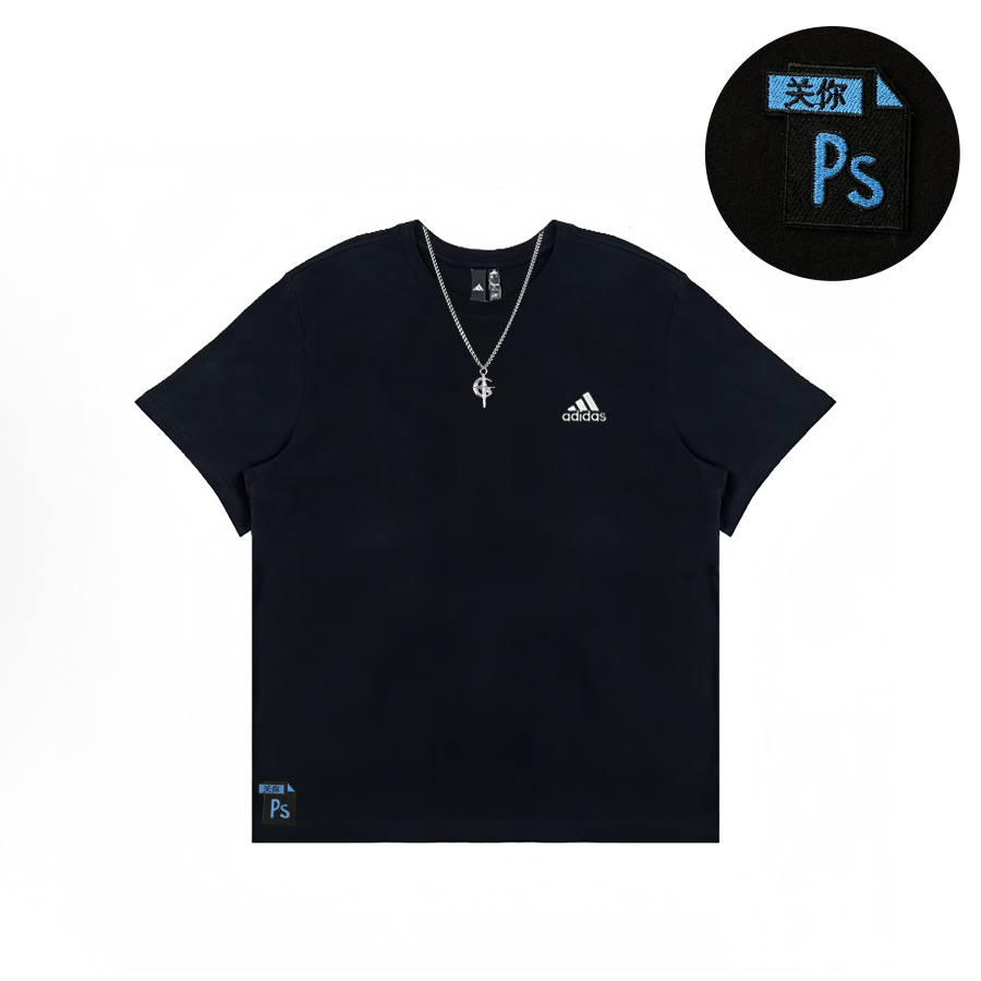 Adidas Adidas T Shirts Unisex Black Crew Neck Moderate Straight Fit