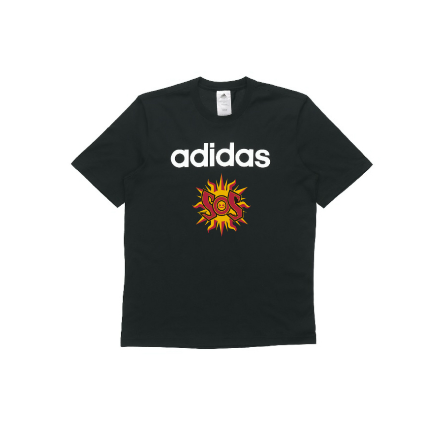 Adidas Adidas T Shirts Unisex Black Crew Neck Moderate Straight Fit
