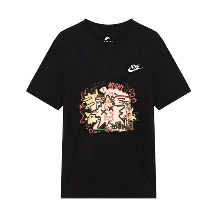 Nike Nike Dri Fit T Shirts Unisex Black Crew Neck Moderate Straight Fit
