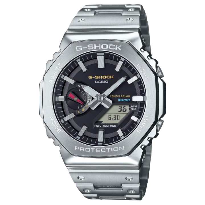 CASIO CASIO 2100 Collection Solar Quartz Movement Stainless Steel Strap Watch Men's Watches Black Dial