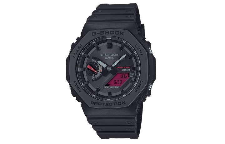 CASIO CASIO BLACK And BOLD RED Fashion Trend Quartz Movement Watch Men's Watches Red Watch Dial