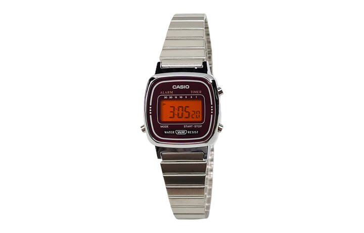 CASIO CASIO Custom Collection Quartz Movement Stainless Steel Strap Watch Women's Watch Red Watch Dial
