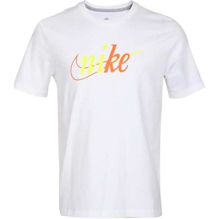 Nike Nike T Shirts Men's White Crew Neck Moderate Straight Fit