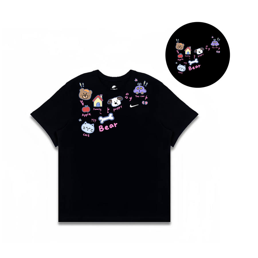 Nike Nike Sportswear T Shirts Men's Black Crew Neck Moderate